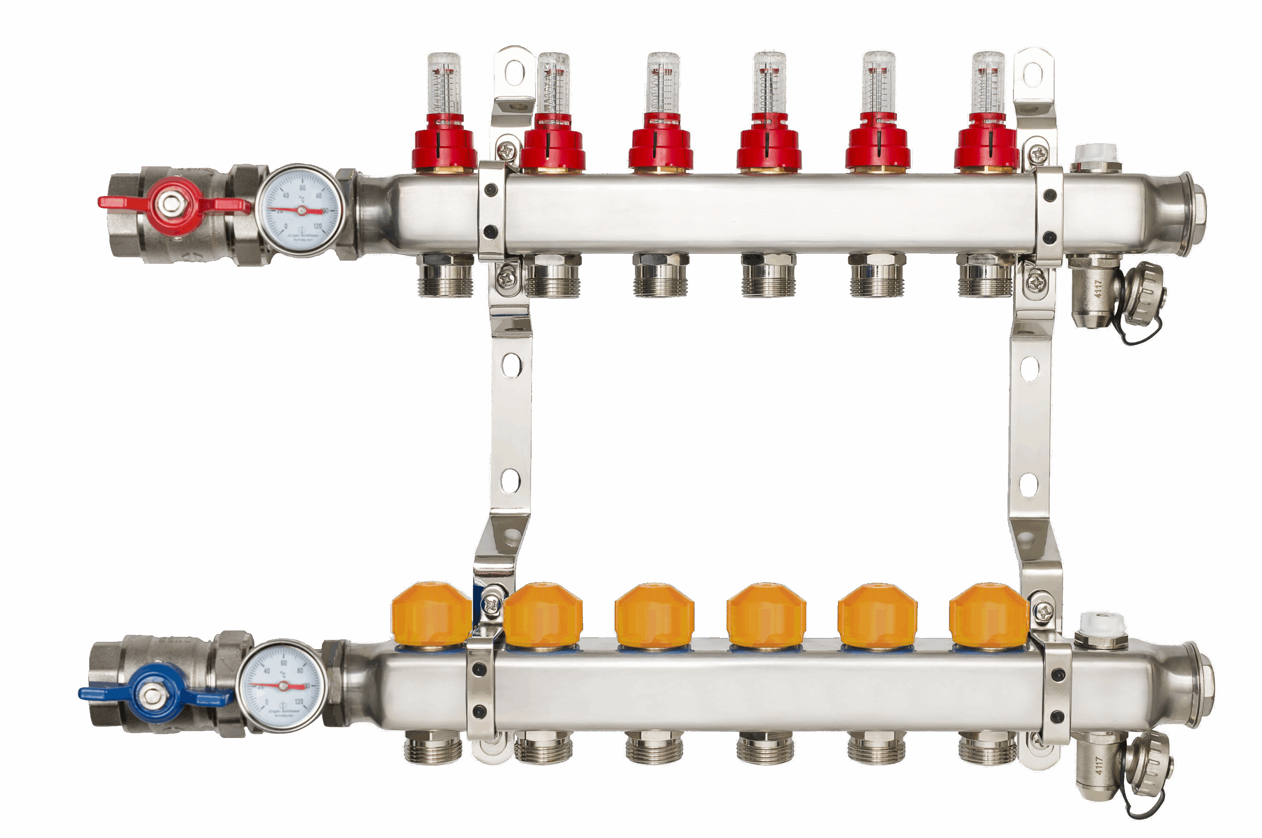 VK constant Flow RVS vloerverwarming verdeler