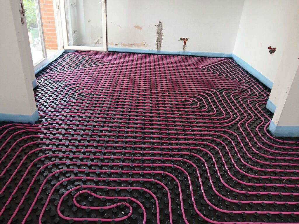Noppenisolatie - noppenplaat, vloerverwarming