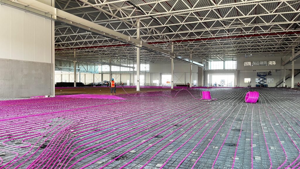 Vloerverwarming hal scania zwolle