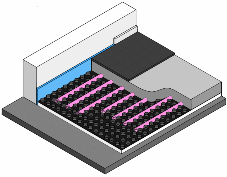 noppenplaat vloerverwarming noppen isolatie