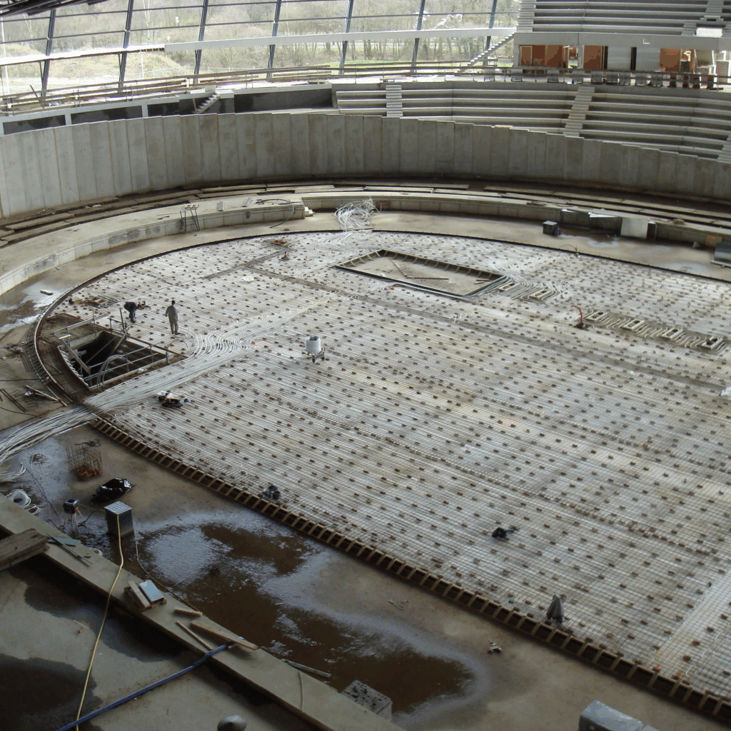 Omnisport Apeldoorn vloerverwarming binnenbaan