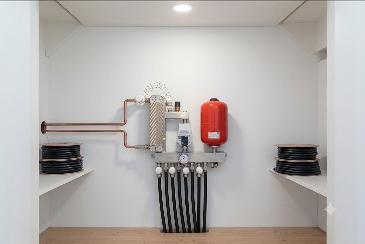 RIHO RVS verdeelstation, gescheiden verdeler vloerverwarming TYLEEN